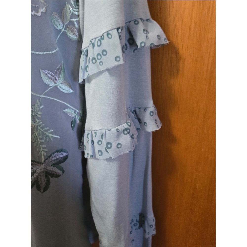 Anthropologie Tiny NWOT Embroidered Floral Ruffle Blouse Top Size Small‎ - Picture 5 of 11